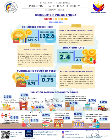 Infographics on December 2024 CPI