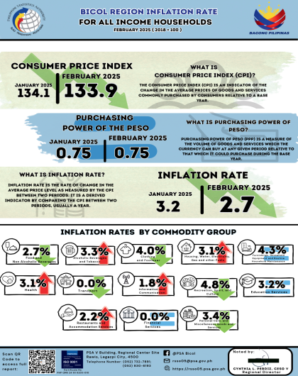 Infographics on February 2025 CPI All Income Households