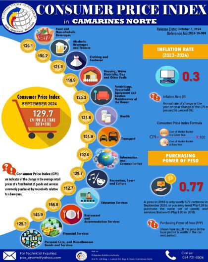 September 2024 Consumer Price Index in Camarines Norte